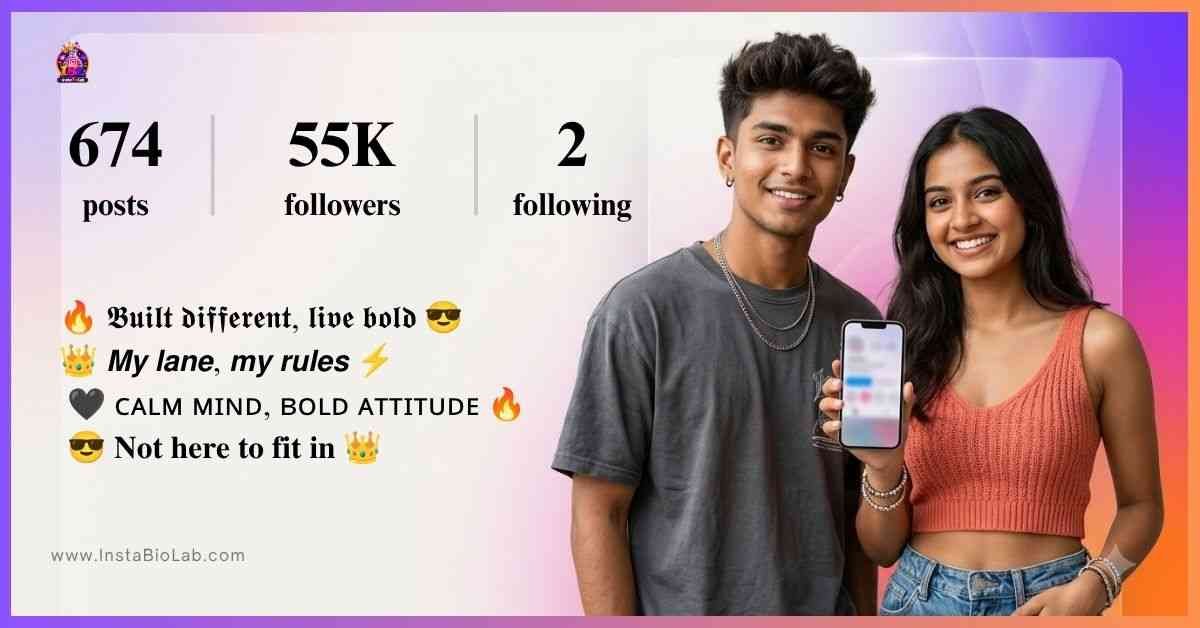 Attitude Bio For Instagram For Boy​