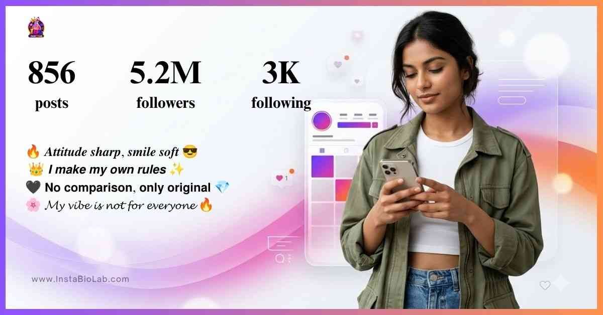 Attitude Bio For Instagram For Girl​