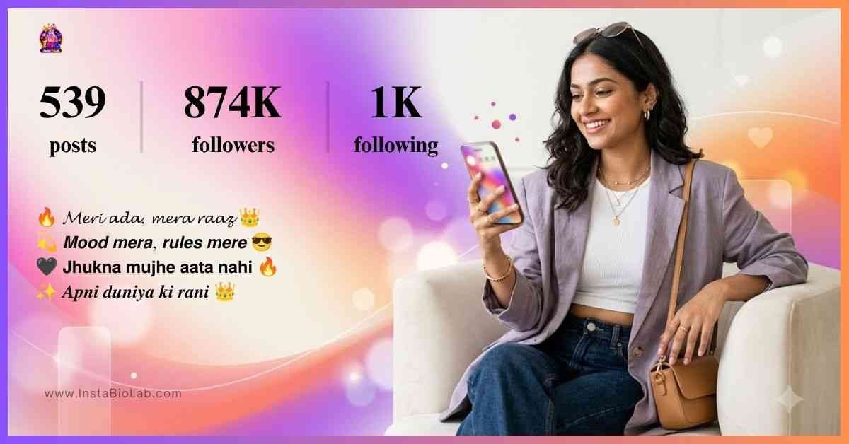 Attitude Bio For Instagram In Hindi For Girl​