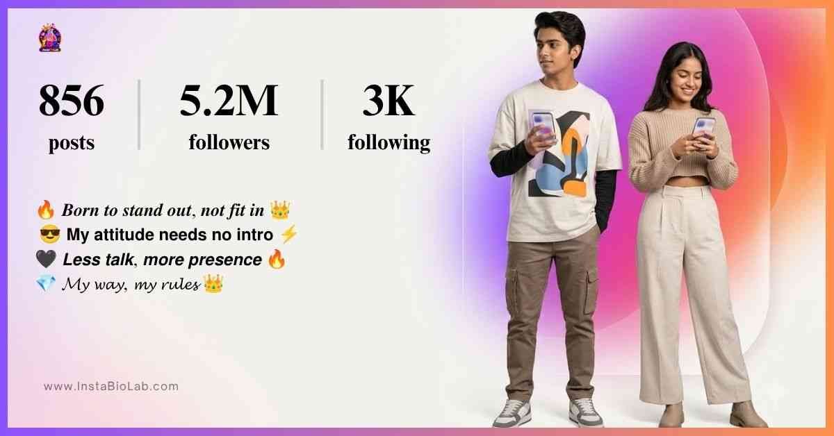 Bio For Instagram For Boy Attitude 2026