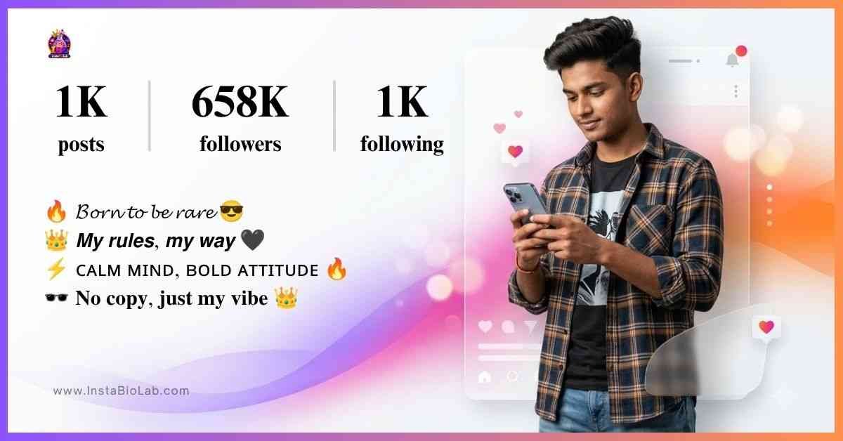 Bio For Instagram For Boy Attitude 2026