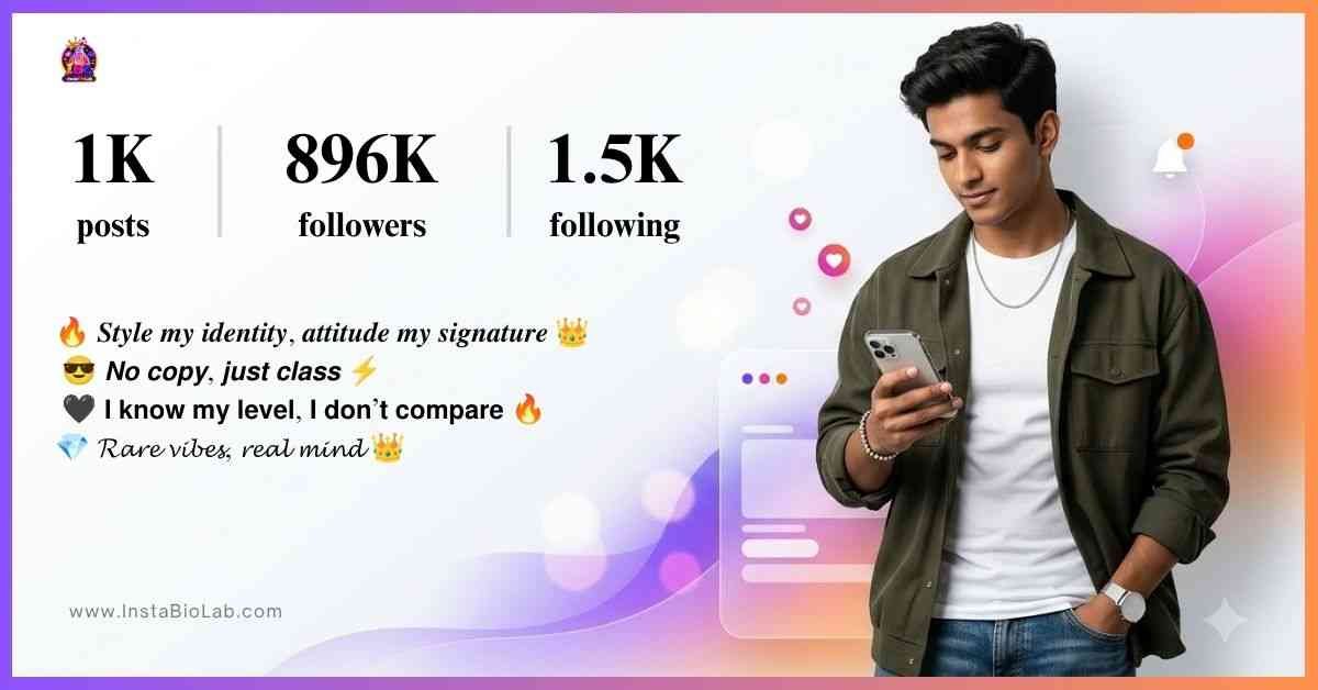 Bio For Instagram For Boy Attitude 2026 Stylish