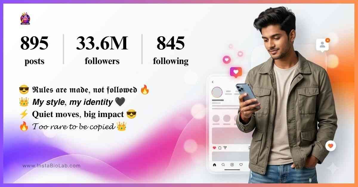 Bio For Instagram For Boy Attitude 2026 Stylish​