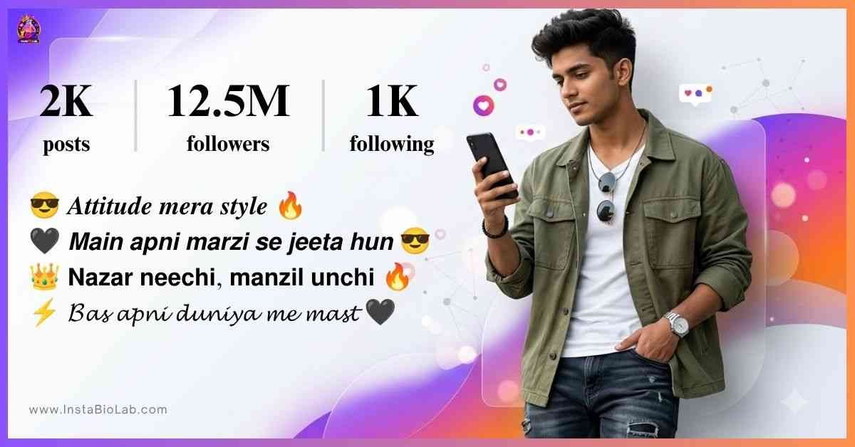 Bio For Instagram For Boy Attitude In Hindi​