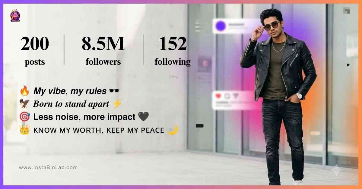 Instagram Attitude Bio For Boys​