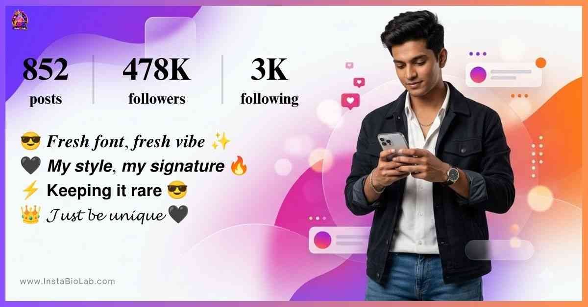 Instagram Bio Font Style For Boy​