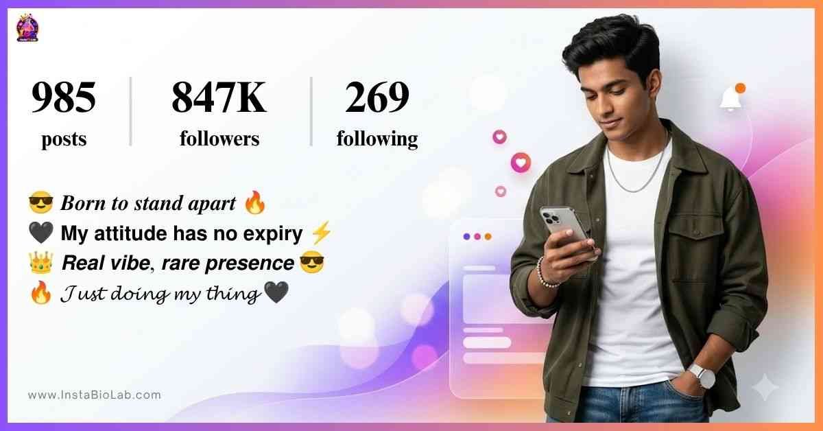 Instagram Bio For Boys Attitude