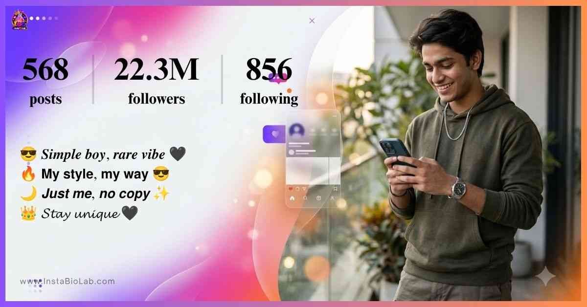 Instagram Bio For Boys Stylish Font