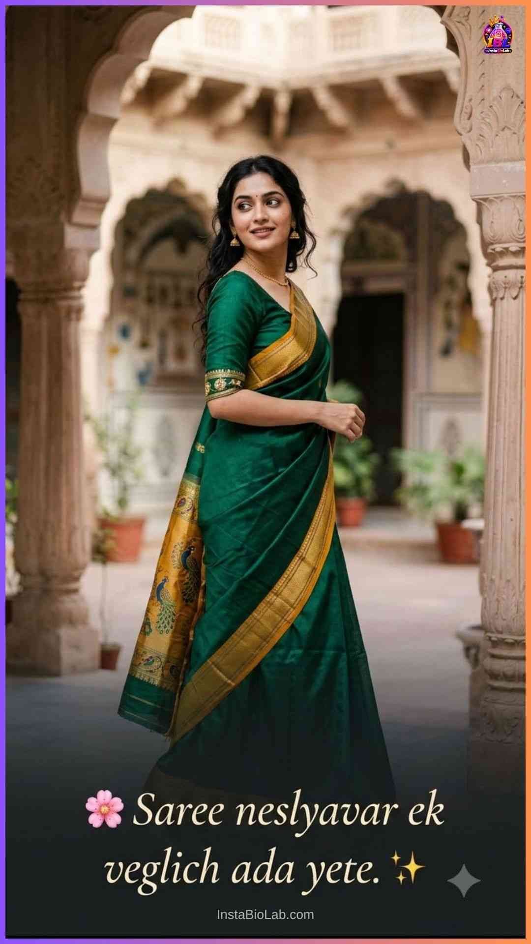 Saree Caption For Instagram In Marathi​