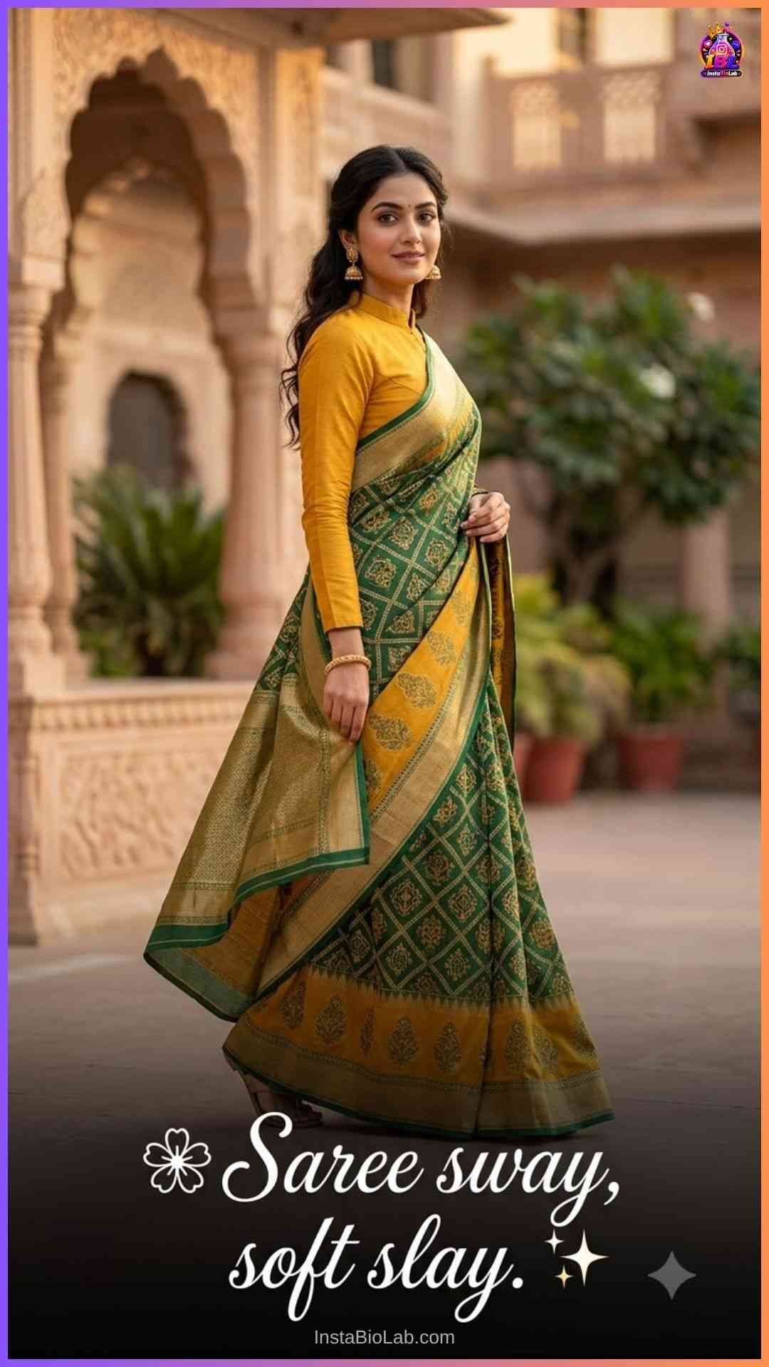 Short Saree Captions For Instagram​